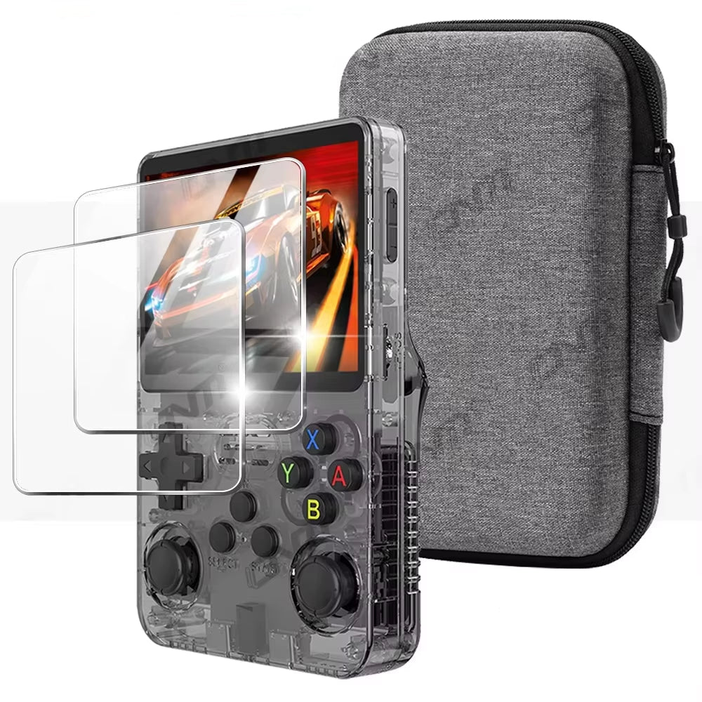 Ultimate R36S/R35S Screen Protection & Storage Solution: Tempered Glass Film with EVA Carrying Case